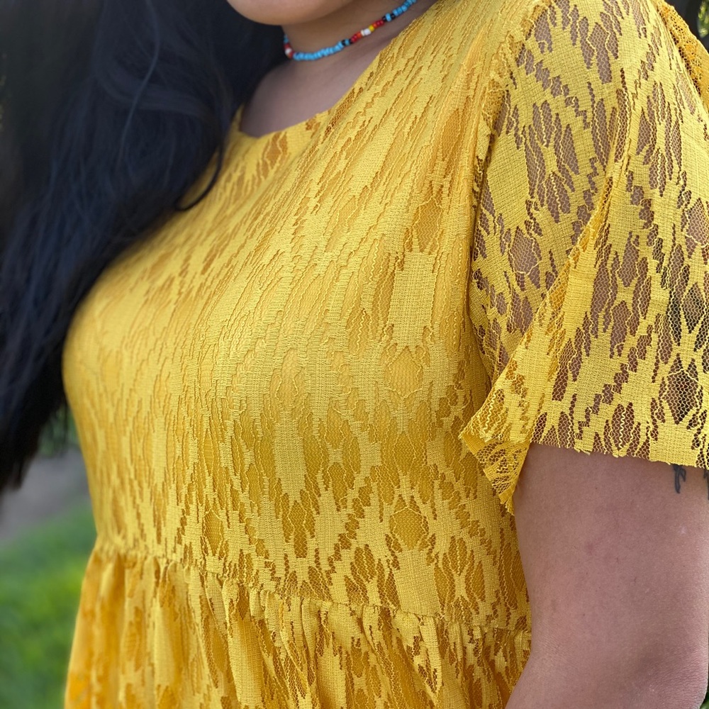 Aztec Design Lace Maxi dress - Picture 4 of 8